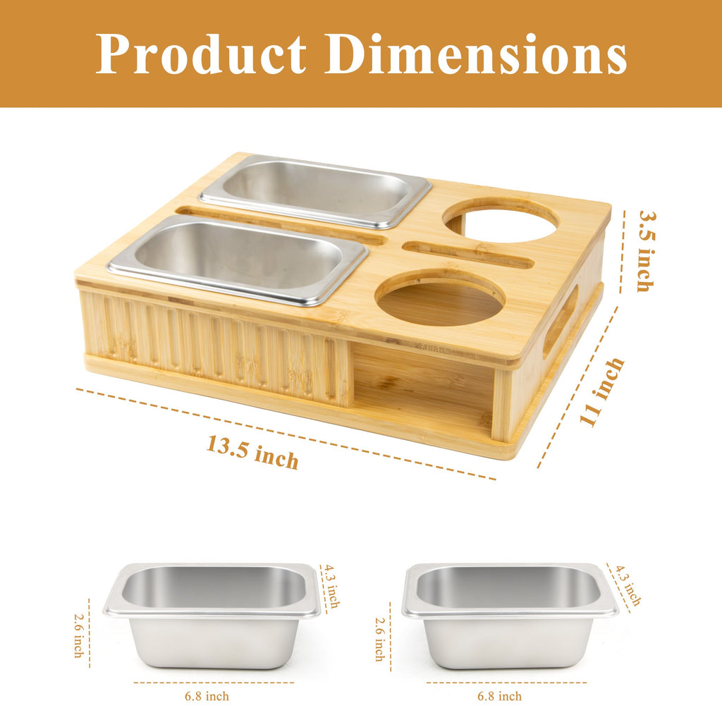 Tray dimensions: 13.5 by 11 by 3.5 inches